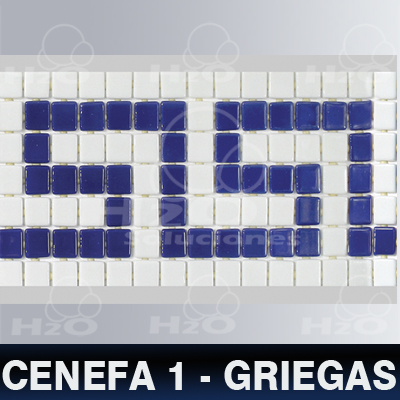 mosaico ezarro, mosaicos para albercas, mosaicos para piscinas, cenefa griega