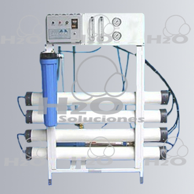 Osmosis inversa con portamembranas en PVC